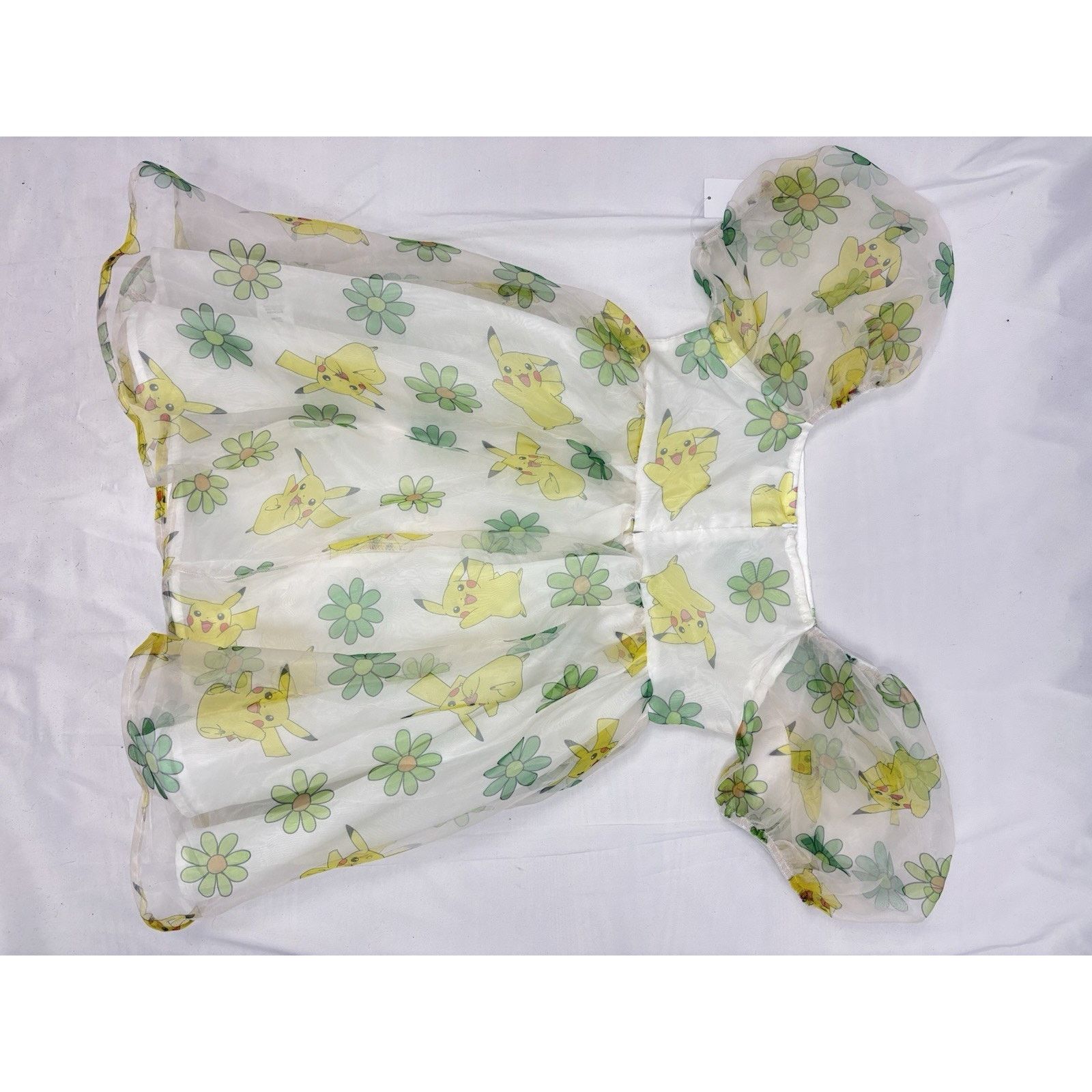 Pokemon NWT Pokémon Pikachu Girls Size L 12 Tulle Dress Puff Sleeve Size XL / US 12-14 / IT 48-50 - 6 Thumbnail