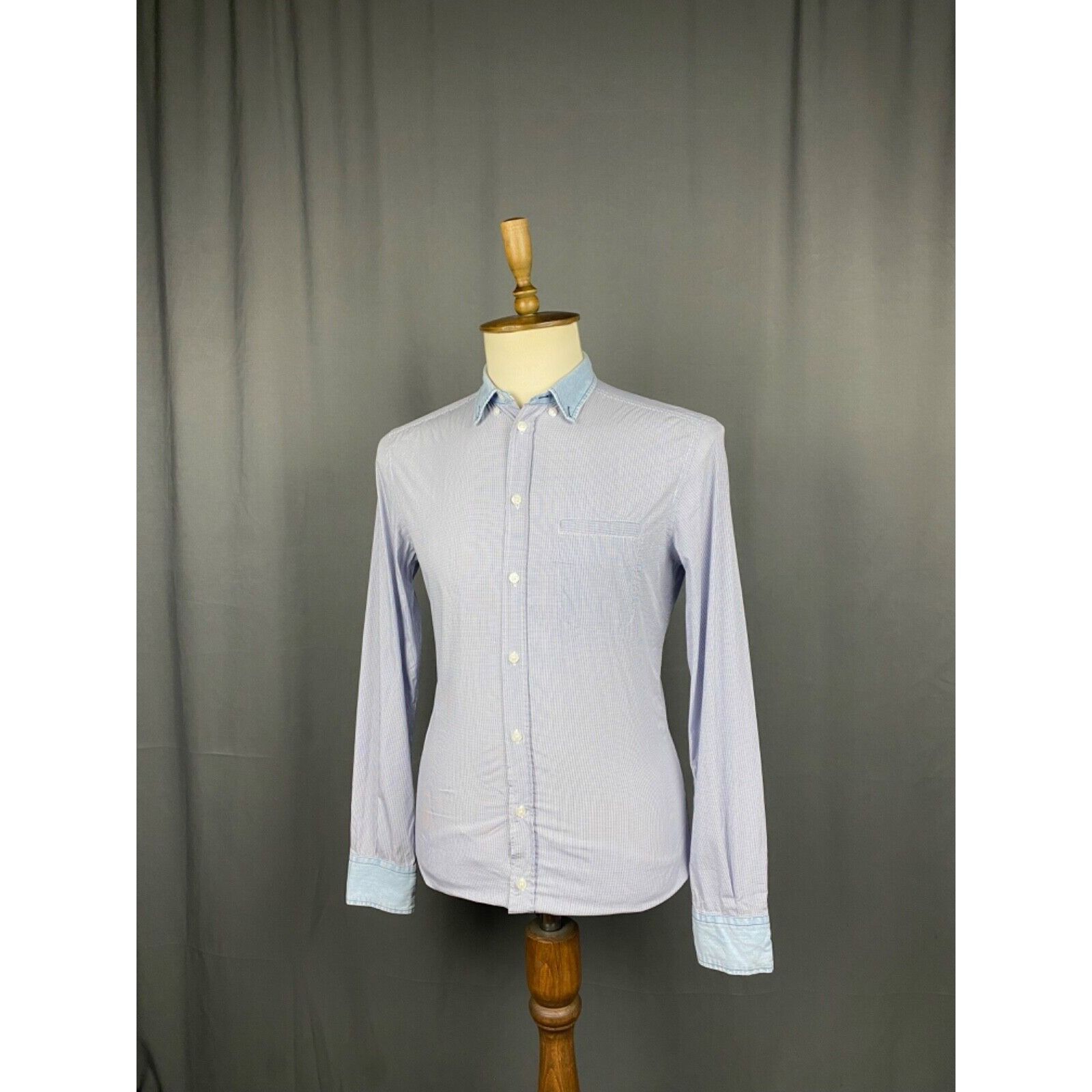 Dolce & Gabbana Dolce&Gabbana Brad Line Men's Blue Longsleeve Shirt Size 39/ Size US M / EU 48-50 / 2 - 4 Thumbnail