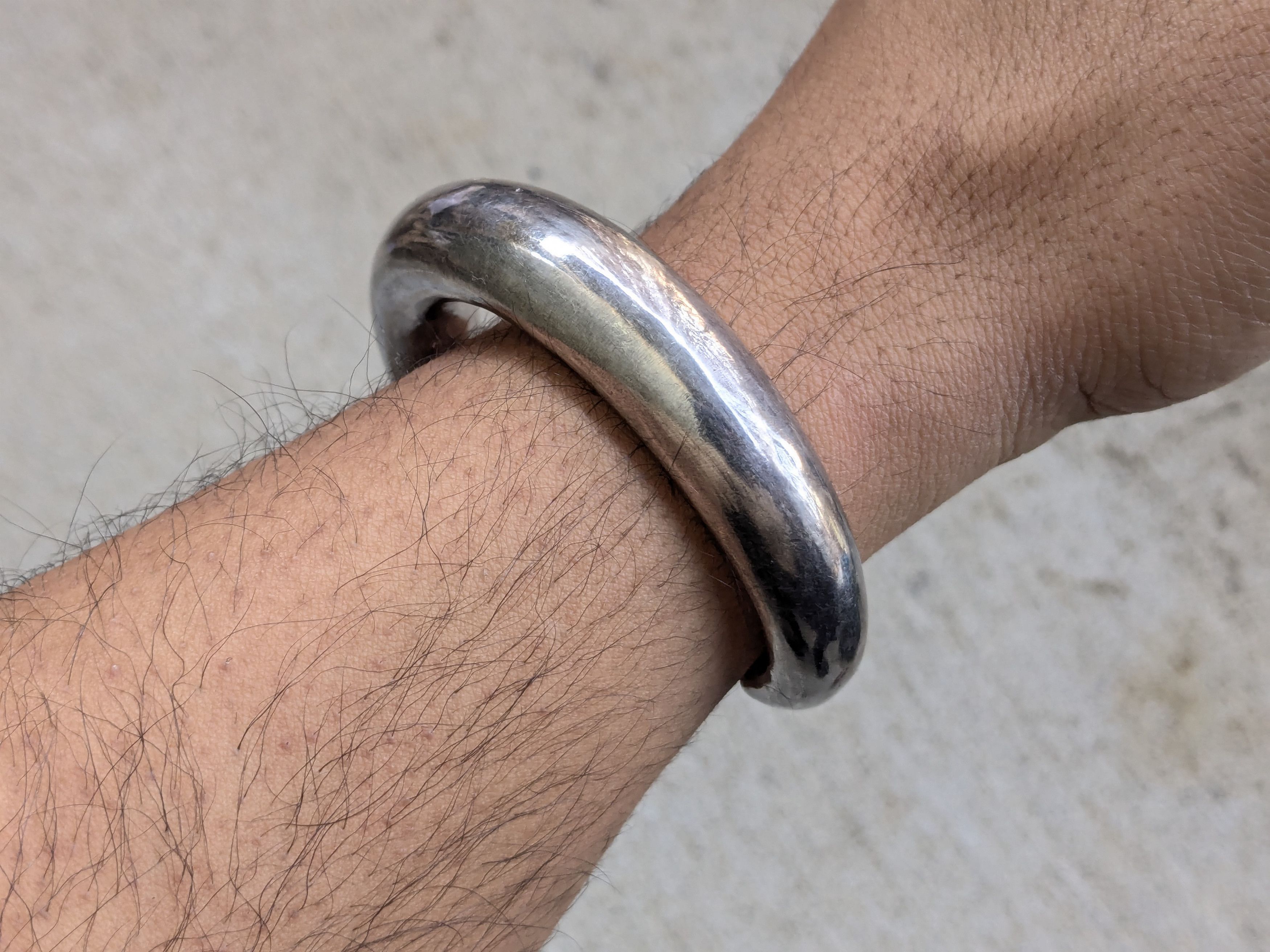 Other Vintage Sterling Silver Bracelet Hollow Puffy 5.25 Modern Size ONE SIZE - 13 Thumbnail