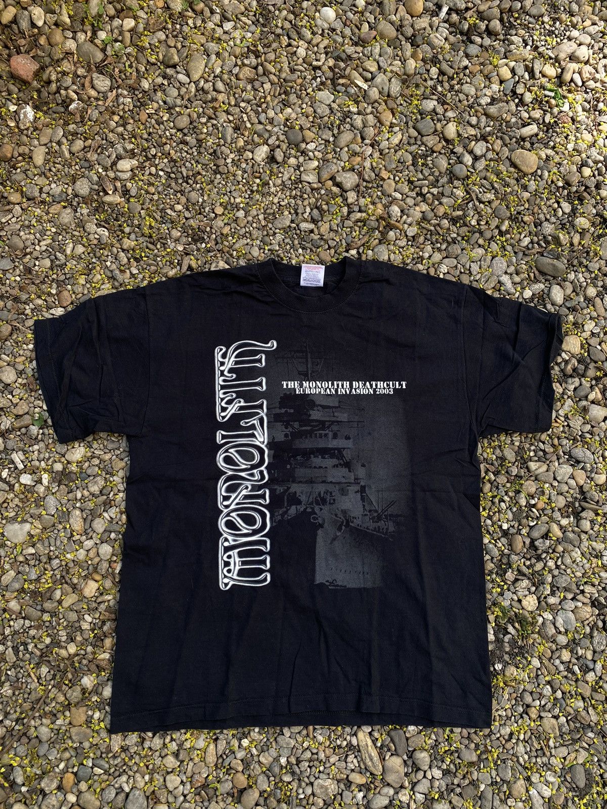Band Tees × Vintage The Monolith Deathcult White Crematorium Vintage 2003 Tee Size US XL / EU 56 / 4 - 1 Thumbnail