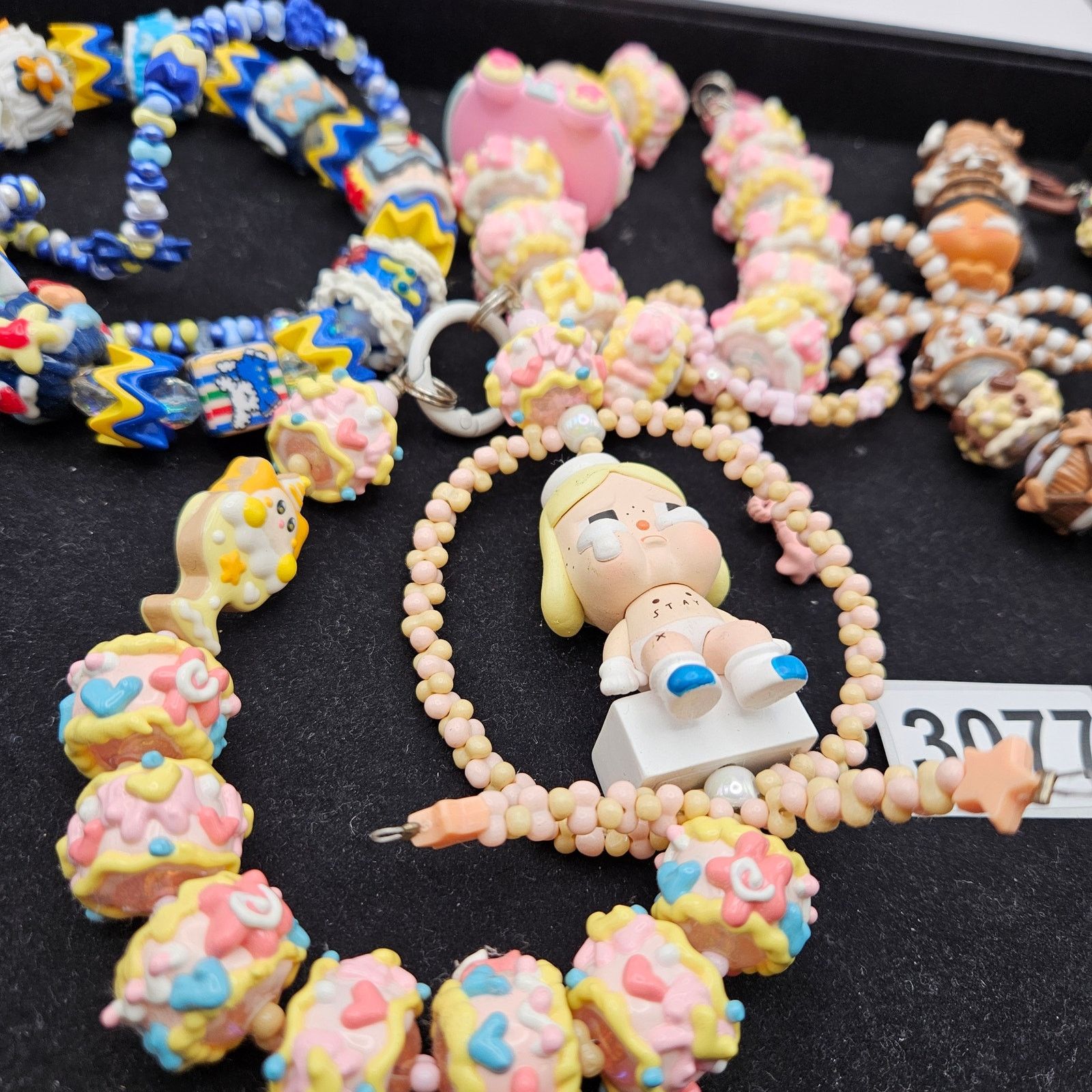 Other LOT OF 5 HANDMADE KAWAII POLYMER CLAY BEAD BRACELET KEYCHAIN Size ONE SIZE - 4 Thumbnail