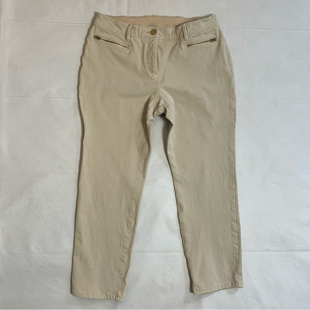 Chicos So Slimming by Chico's Beige Skinny Ankle Pants Size 1 US S Size 32" / US 10 / IT 46 - 3 Thumbnail