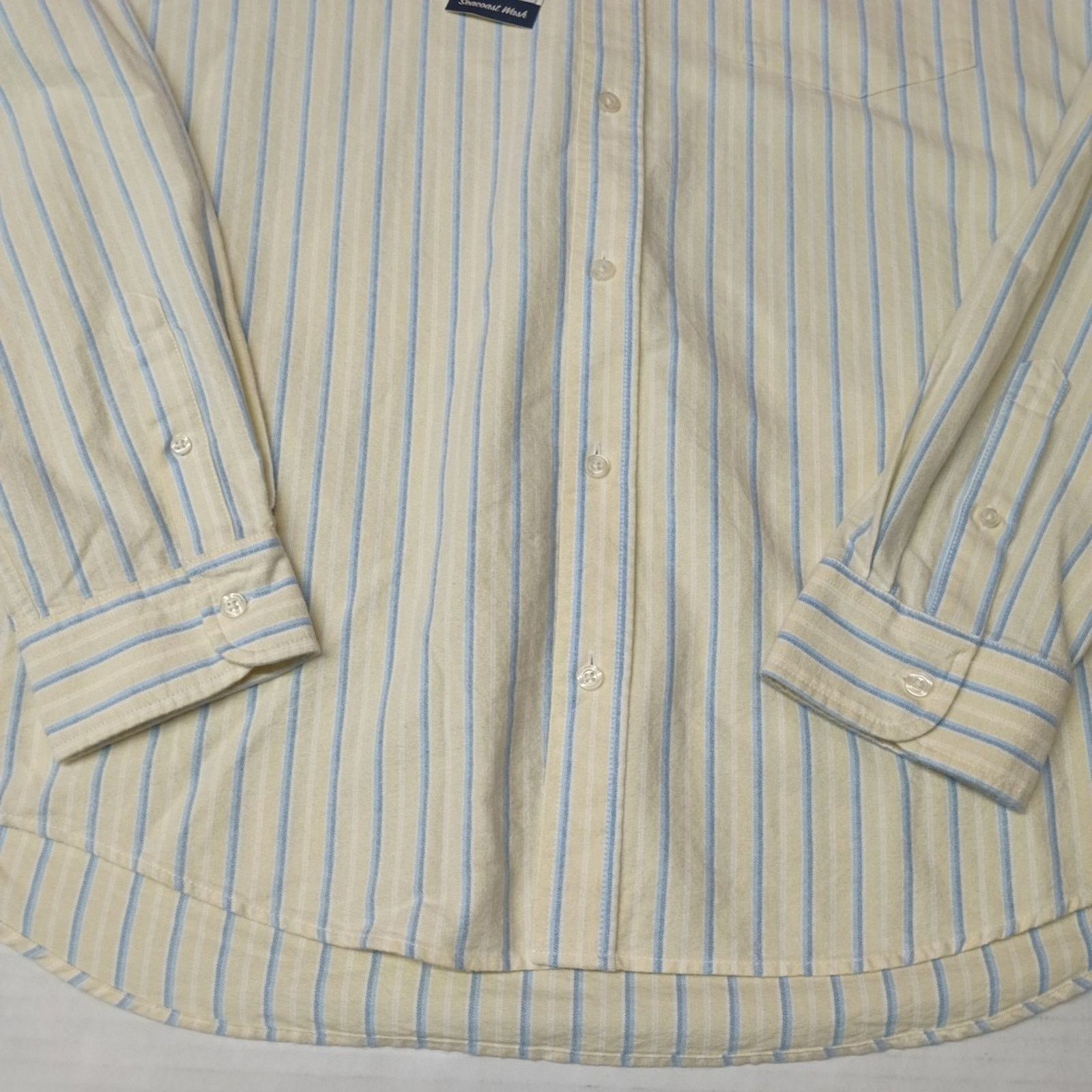 Chaps Chaps Seacoast Wash Woven Shirt Men 2XL Yellow White Striped Size US XXL / EU 58 / 5 - 2 Thumbnail