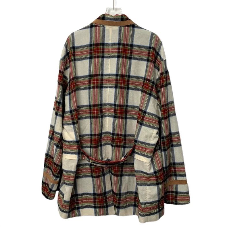 Gucci Gucci Color-blocked plaid wool lapel single-breasted long- Size US M / EU 48-50 / 2 - 2 Thumbnail