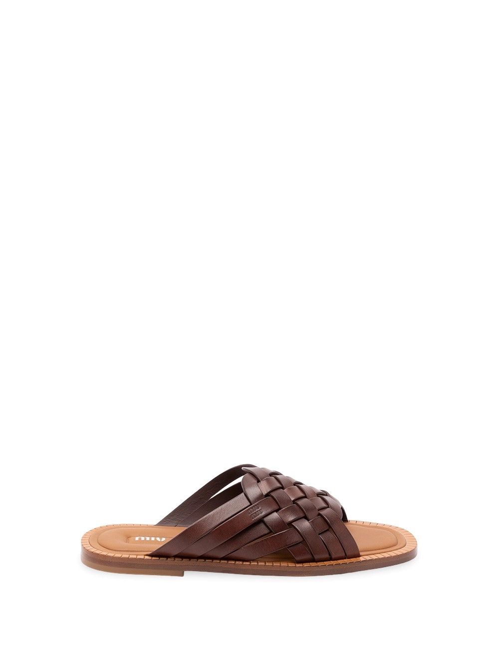 Miu Miu Wwoven Leather Sandals Size US 7 / IT 37 - 1 Thumbnail