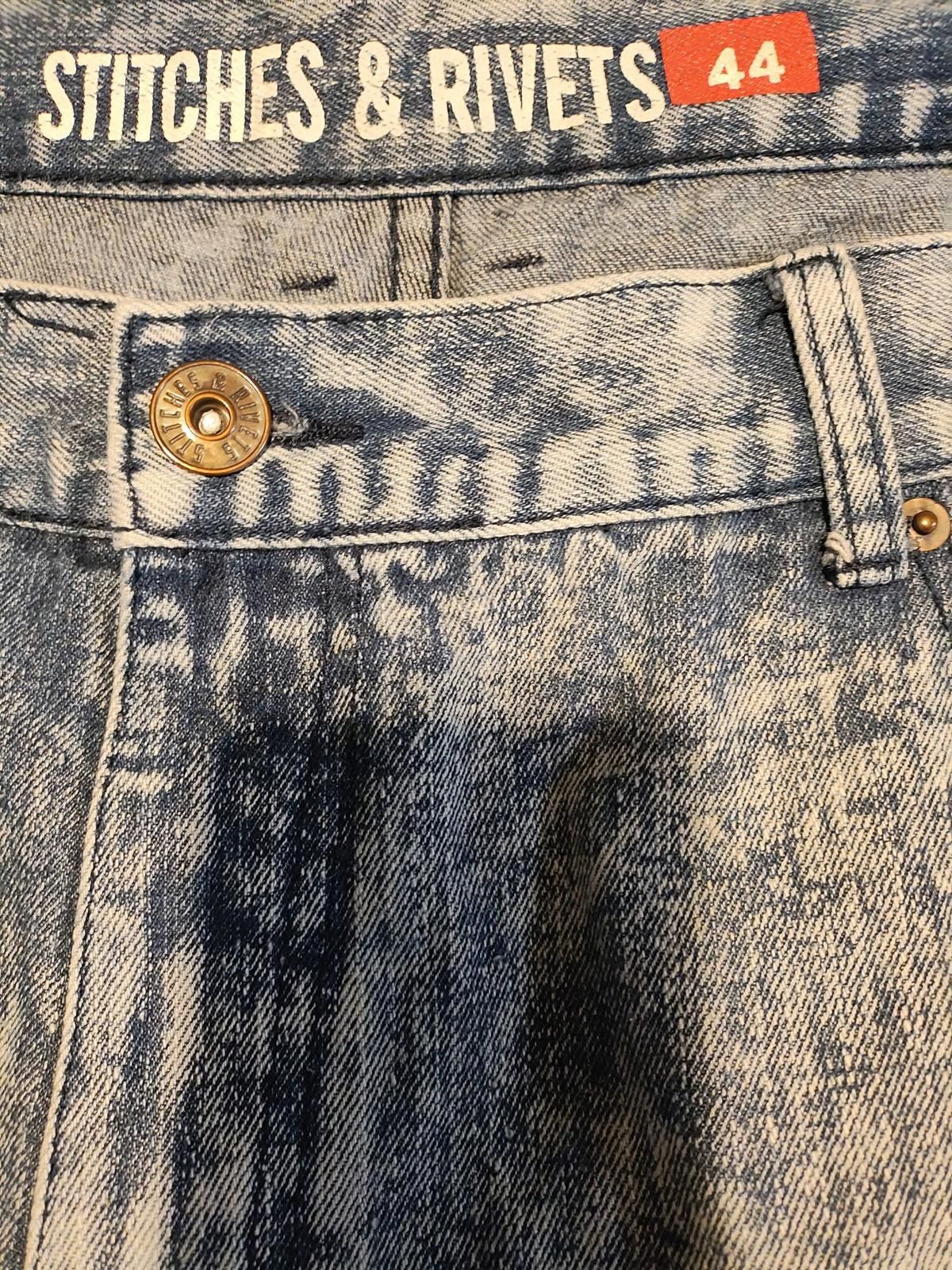 Other Stitches & Rivets Men's Denim Blue Acid Wash Shorts Size US 32 / EU 48 - 8 Thumbnail