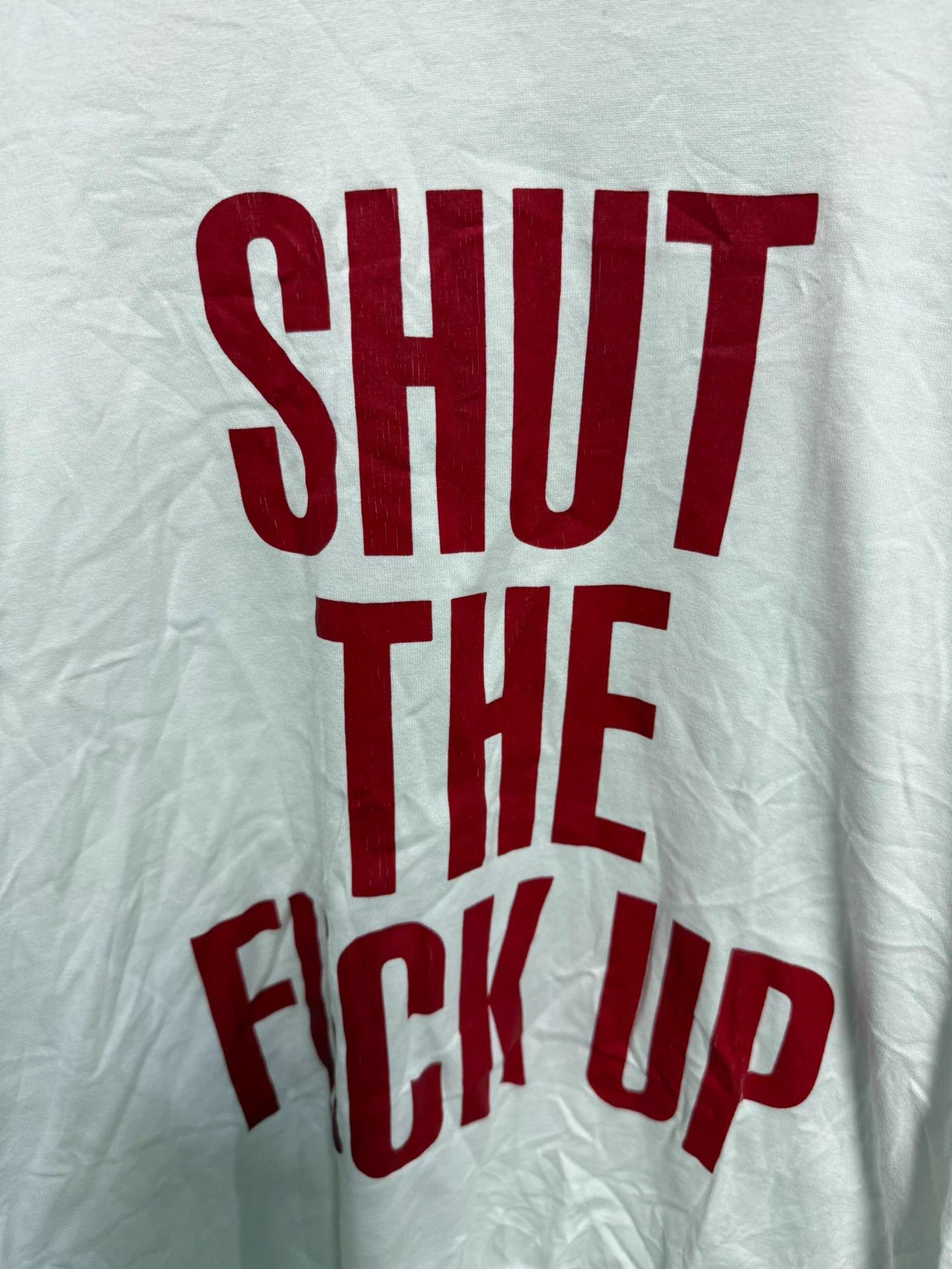 Number (N)ine NUMBER (N)ine 06SS SHUT THE FUXK UP Tee - Size 3 Size US L / EU 52-54 / 3 - 2 Thumbnail