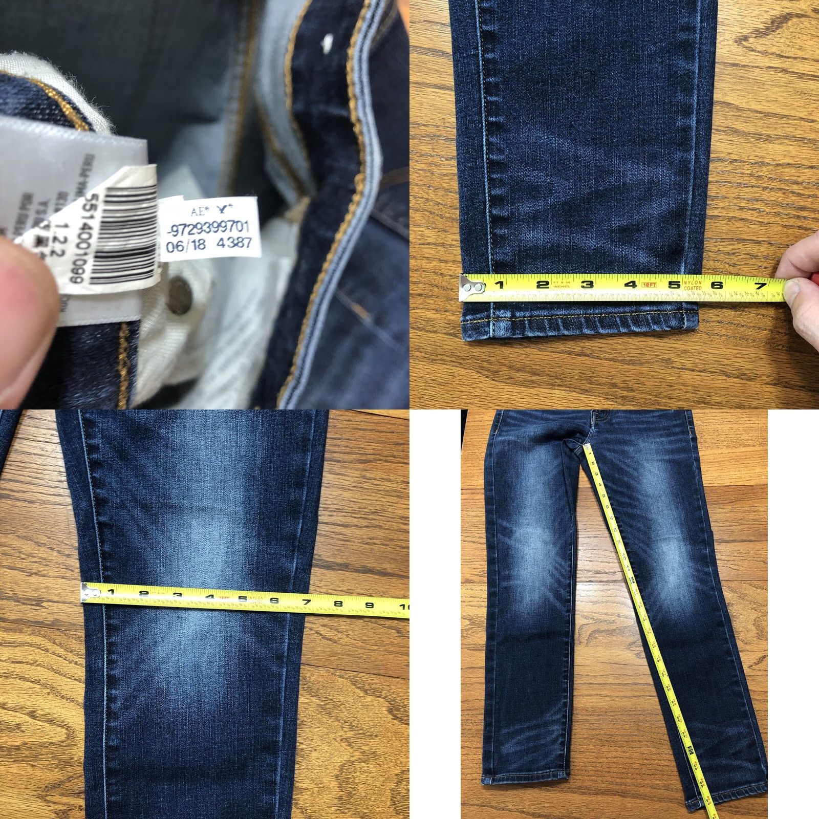 American Eagle Outfitters American Eagle Outfitters Skinny Jeans Blue 28x28 Mens Denim 5-Pocket Logo ZIP Grain? Size US 28 / EU 44 - 8 Thumbnail