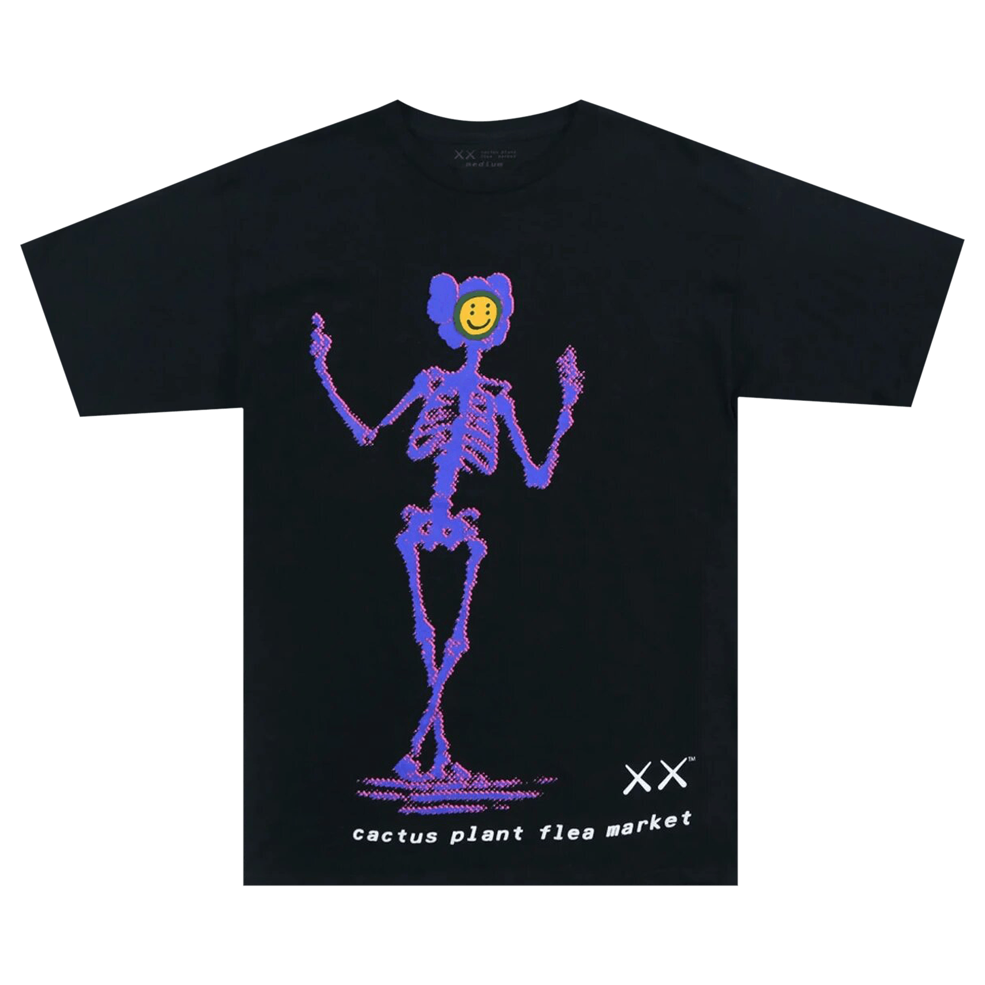 image of Cactus Plant Flea Market X Kaws Shirt Black, Men's (Size XL)