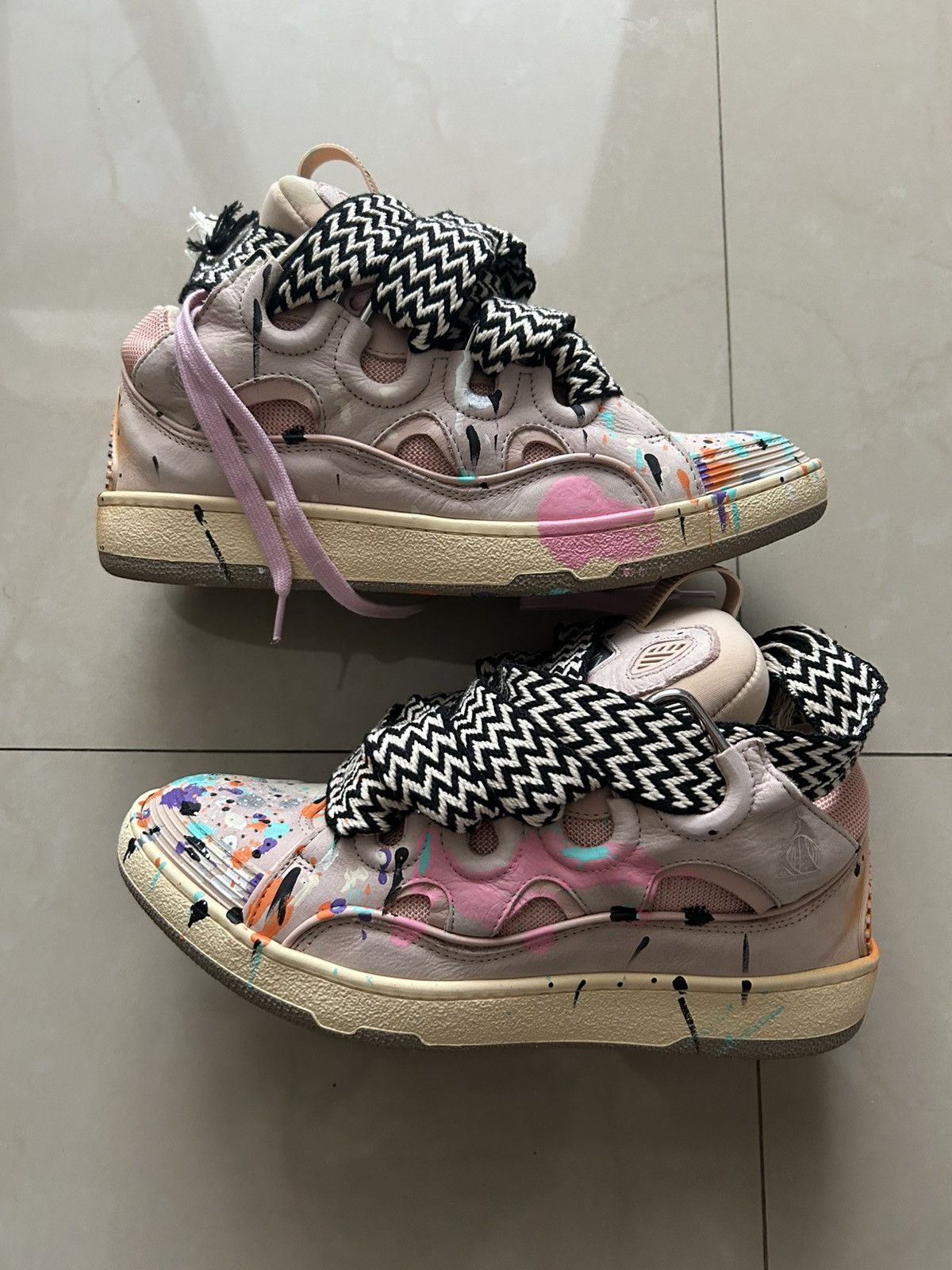 Gallery Dept. × Lanvin Mismatched Gallery Dept x Lanvin Curb Sneakers Size US 9 / EU 42 - 1 Thumbnail