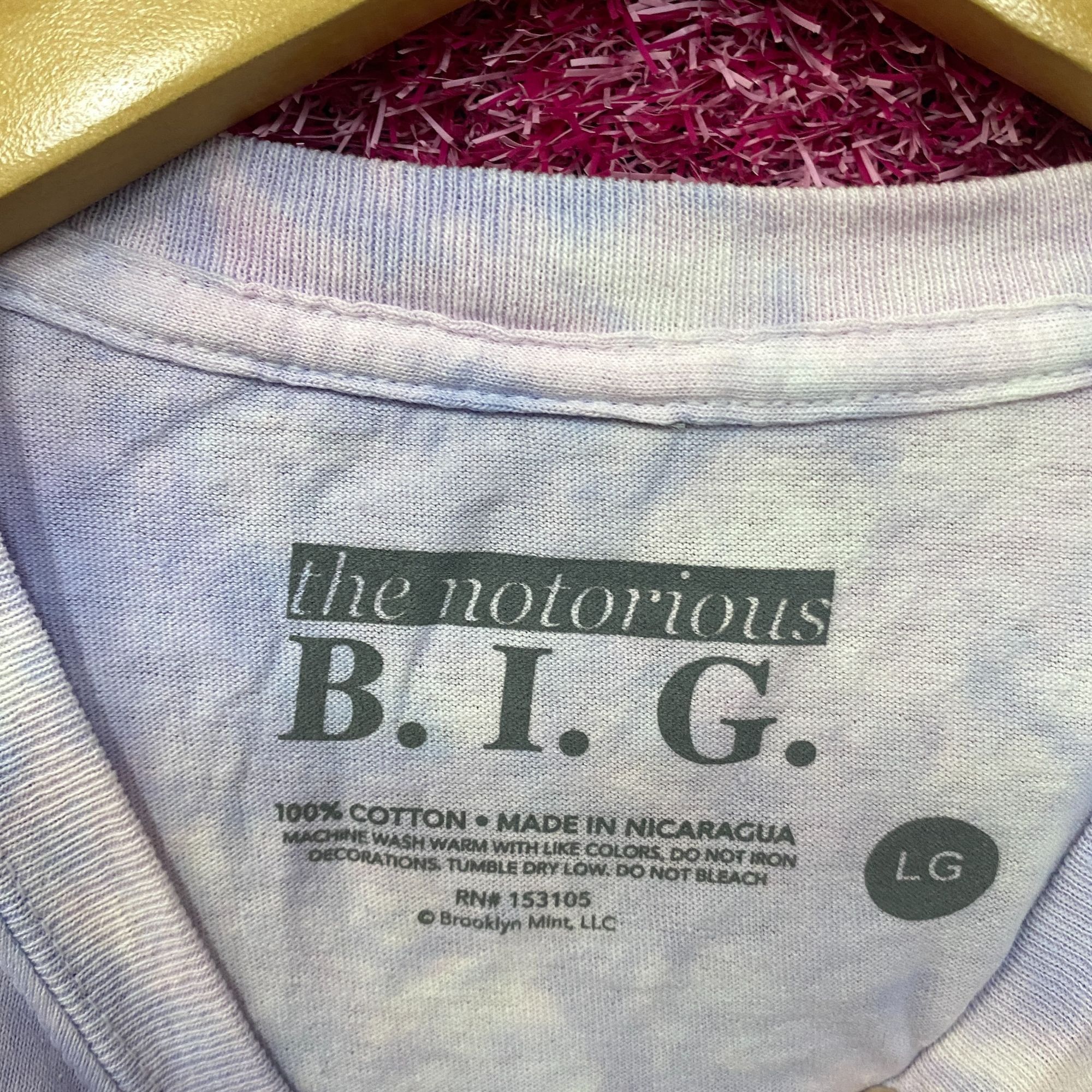 Rap Tees The Notorious B.I.G Baby Biggie Lavender Tie Die T-Shirt Lar Size US L / EU 52-54 / 3 - 4 Thumbnail