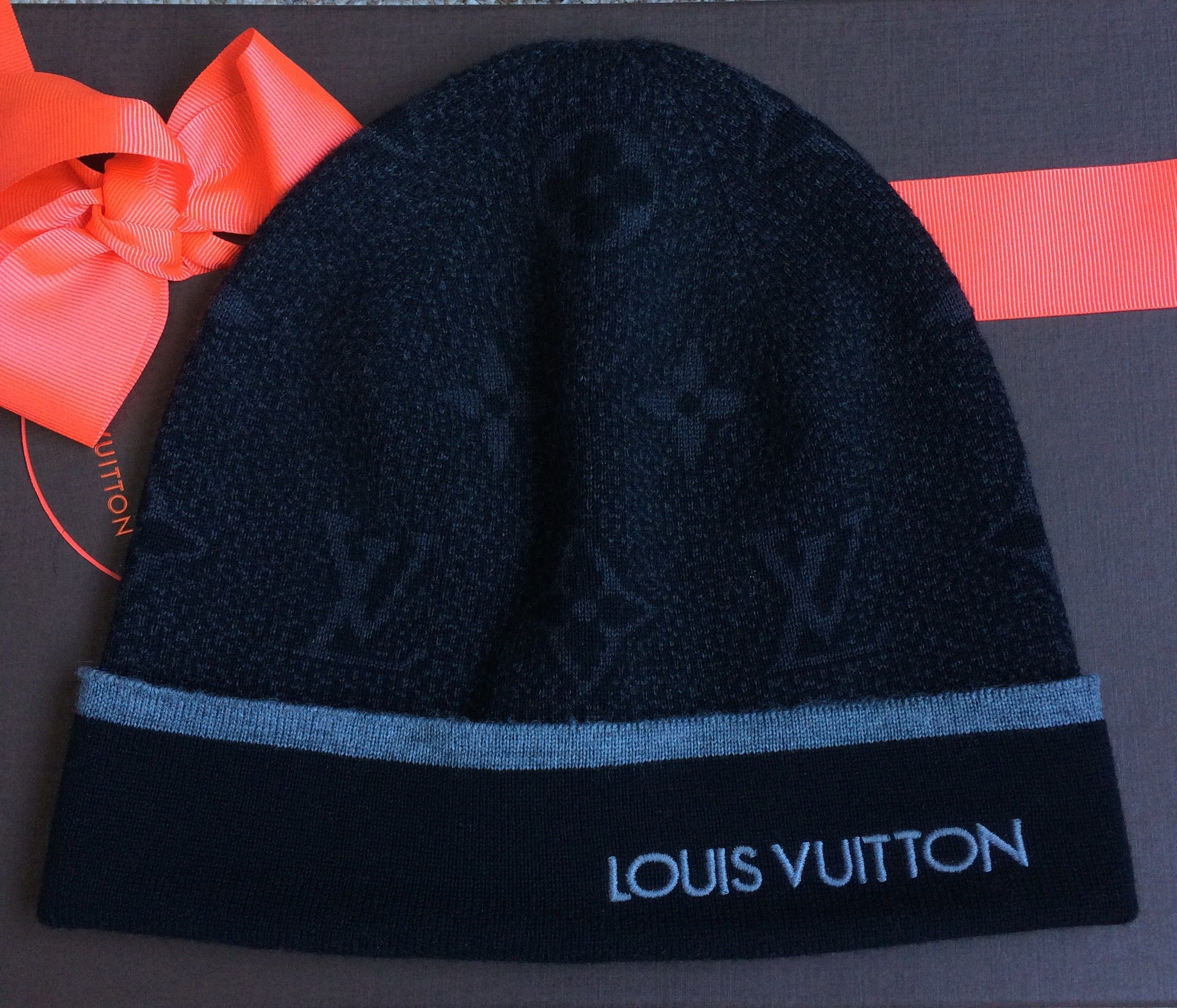 Louis Vuitton Monogram Logo Beanie