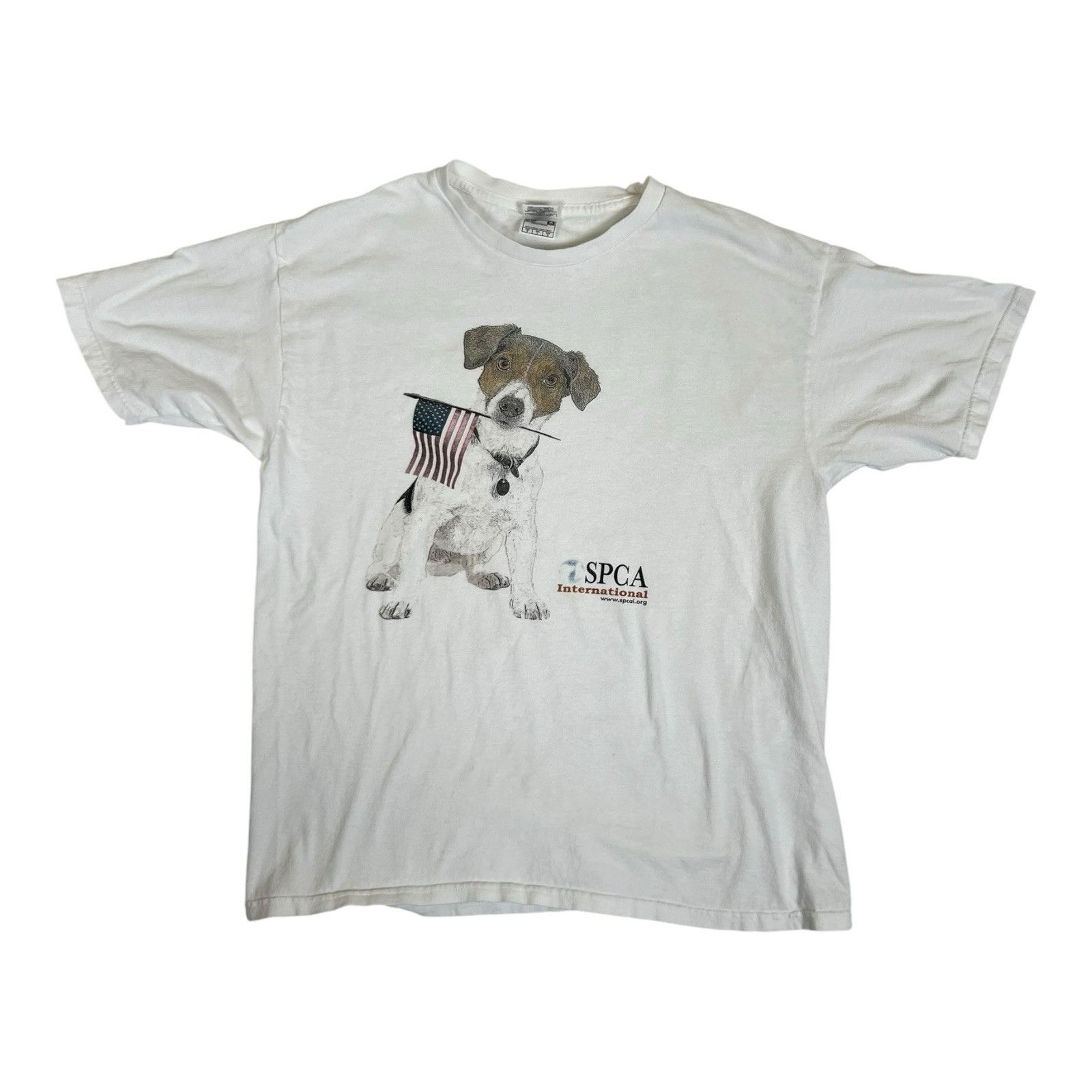 Hanes Vintage SPCA Dog T-Shirt Size Large Jack Russell Terrier Size US L / EU 52-54 / 3 - 1 Thumbnail