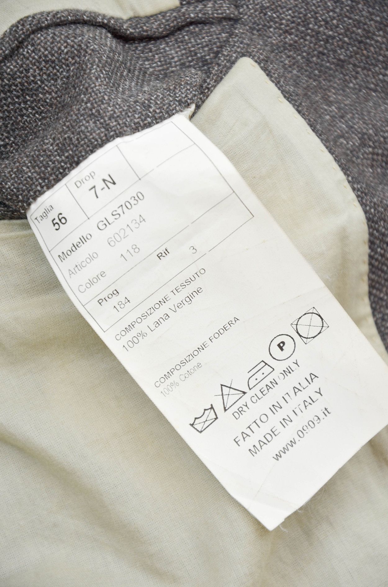 Other 0909 Italy Grey Virgin Wool Blazer – Size 56 / XL Size 46R - 9 Thumbnail