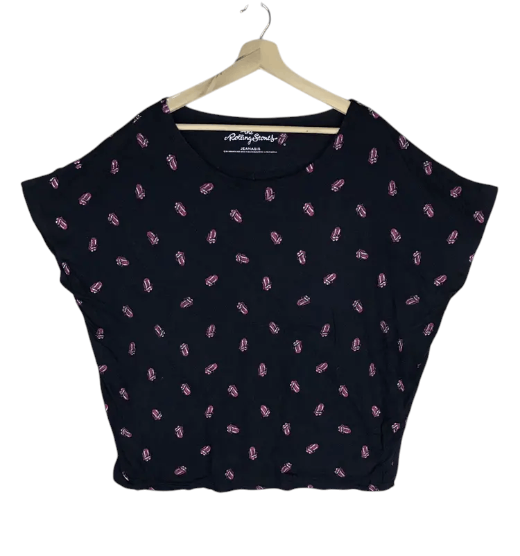 The Rolling Stones 2012 The Rolling Stones X Jeanasis Fullprint Batwing Design Size ONE SIZE - 1 Thumbnail