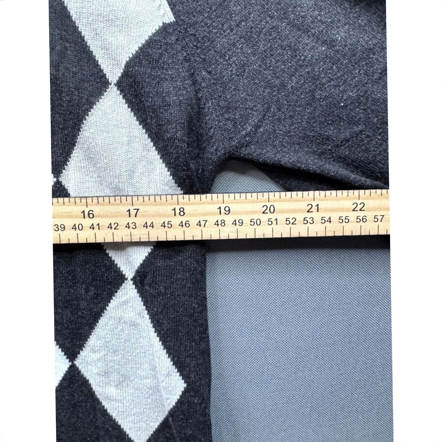 Perry Ellis Perry Ellis Men's Sweater Charcoal Gray White Long Sleeve Crew Neck Size S Size US S / EU 44-46 / 1 - 5 Thumbnail