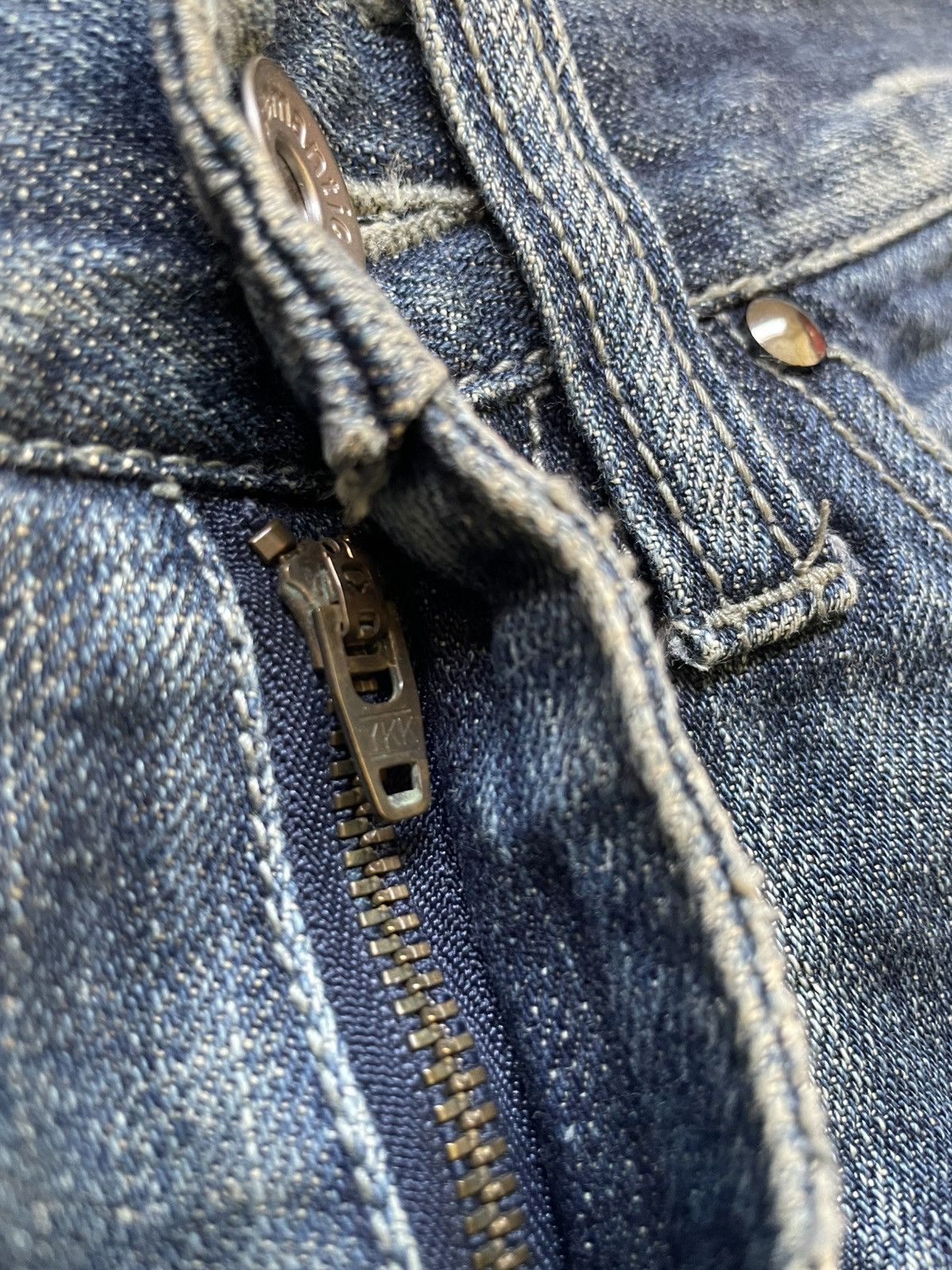Le Grande Bleu (L.G.B.) Semantic Design LGB Style Flare Denim Pants Size US 31 - 6 Thumbnail