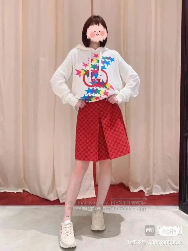 Gucci Gucci Red full logo full double G skirt Size 26" / US 2 / IT 38 - 7 Thumbnail