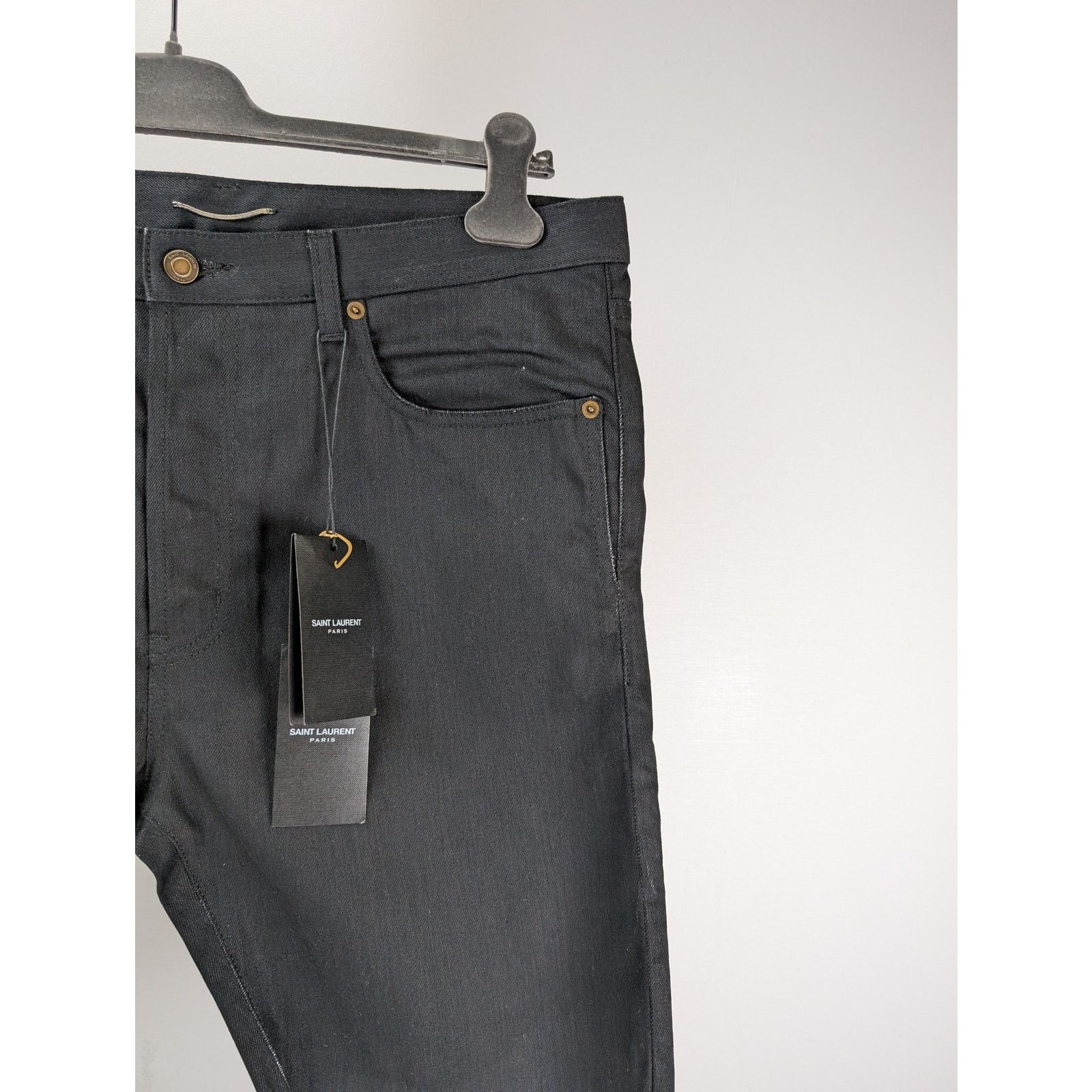 Saint Laurent Paris o1rshd1 Denim Short Straight in Used Black Size US 34 / EU 50 - 4 Thumbnail