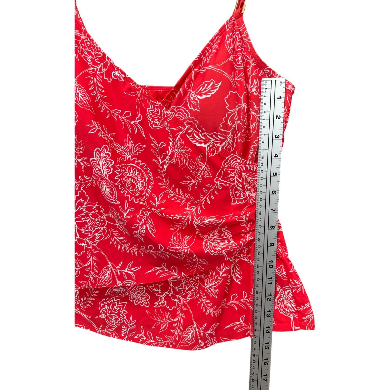 Other Liz Claiborne - Women's Lined Paisley Tankini Swimsuit Top - Size ONE SIZE - 8 Thumbnail