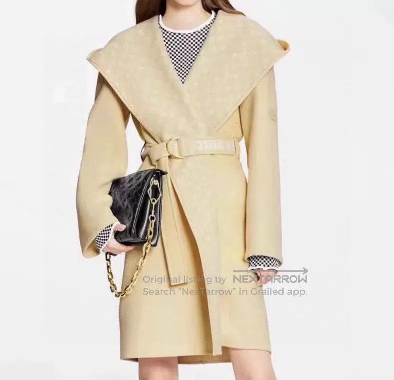Louis Vuitton Louis Vuitton Yellow hooded lace-up long-sleeved coat Size XXS / US 00 / IT 34 - 7 Thumbnail