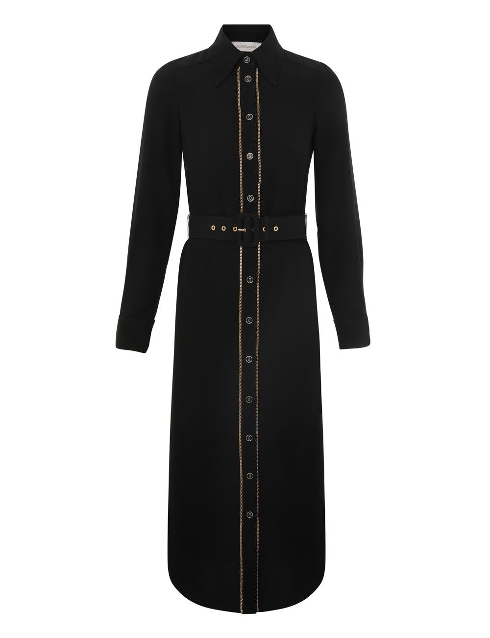 oc11z0825 Chain Midi Dress in Black