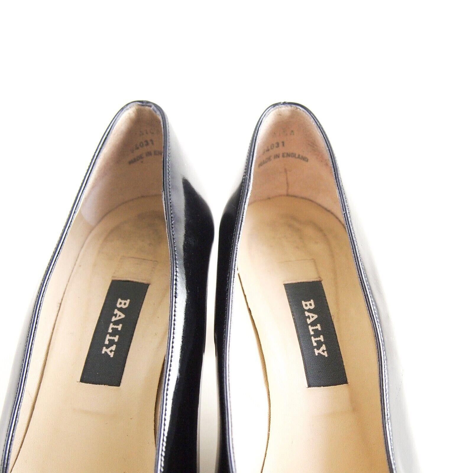 Bally Bally Mid Heel Pumps Black Leather Size US 8.5 EU 39 Size US 8.5 / IT 38.5 - 4 Thumbnail