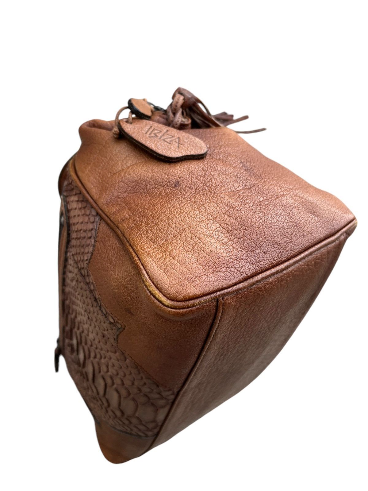 Leather Vintage Ibiza Japan Patina Python Snake Leather Doctor Bag Size ONE SIZE - 18 Thumbnail