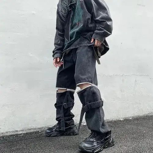 Japanese Brand × Jean Retro Detachable Zipper Wide Leg Cargo Pants Size US 30 / EU 46 - 2 Thumbnail