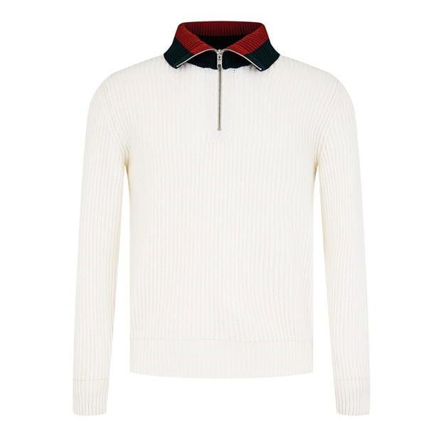 Gucci Knitted Quarter Zip Web Jumper Size US XL / EU 56 / 4 - 5 Thumbnail