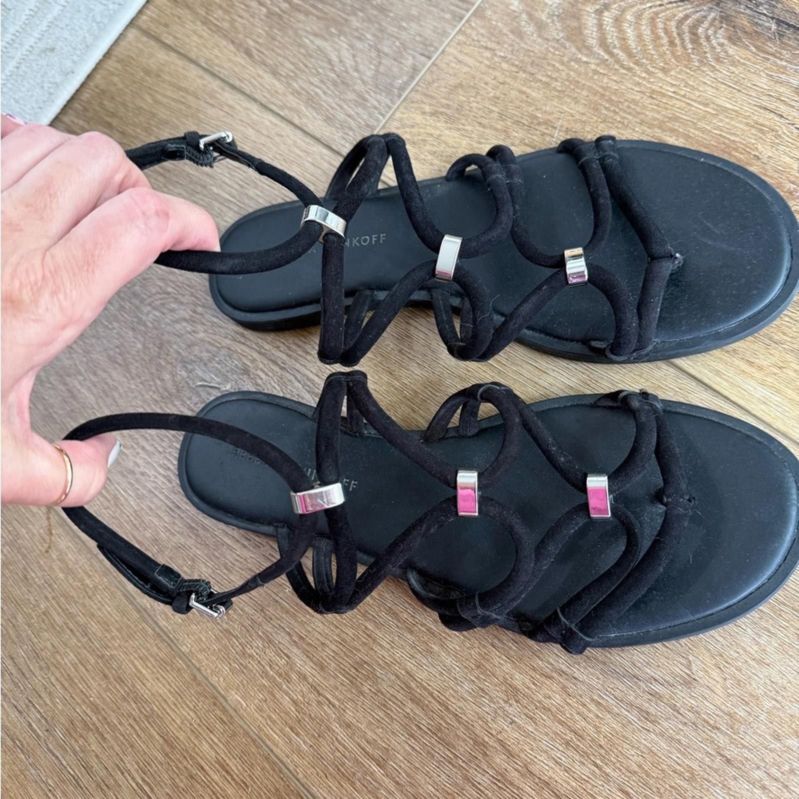 Other Rebecca Minkoff black suede strappy gladiator sandals-size 8 Size US 8 / IT 38 - 4 Thumbnail