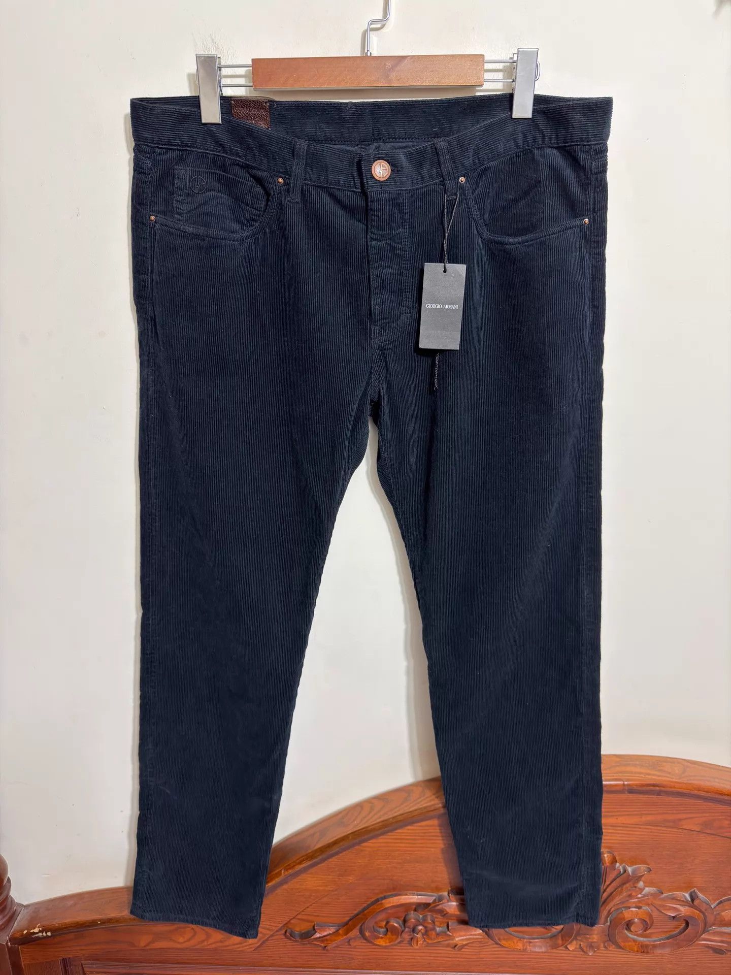 Giorgio Armani Giorgio Armani Black Corduroy Cords 38 Size US 38 / EU 54 - 1 Thumbnail
