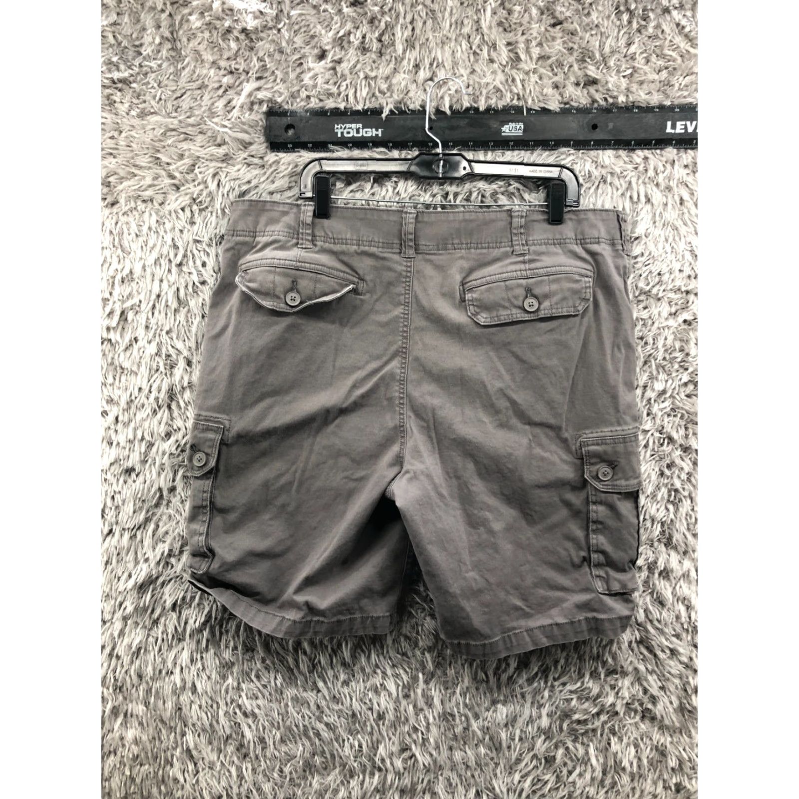 Vintage Sonoma Cargo Shorts Mens Size 40 Medium Wash Gray 5-Pocket Design Belt Loops Regular Front Flat Rise Mid 10 in Cotton Blend Size US 40 / EU 56 - 6 Thumbnail