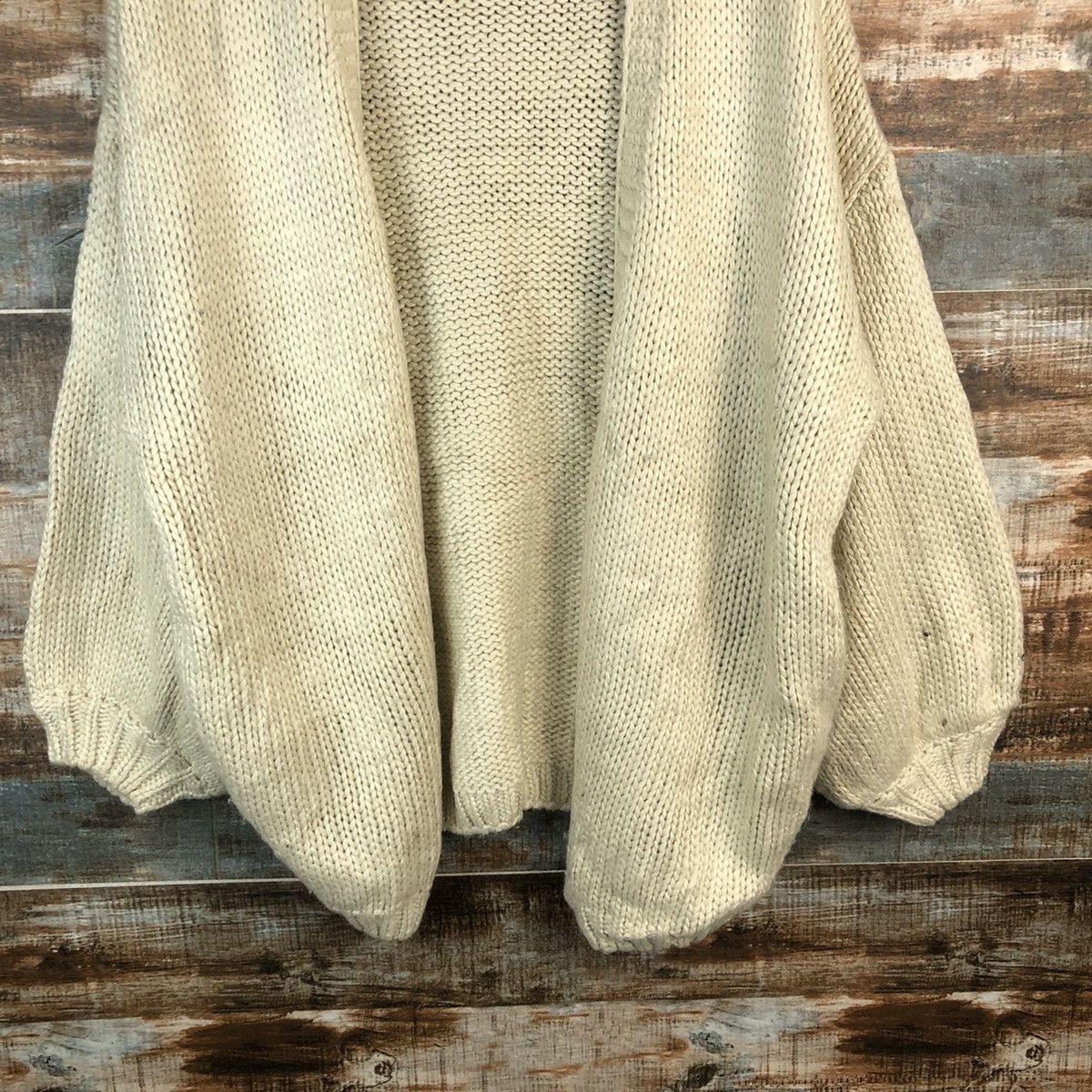 Homespun Knitwear Titi Vate Cream mohair crochet Cardigan Knitwear #A1808 Size US M / EU 48-50 / 2 - 6 Thumbnail
