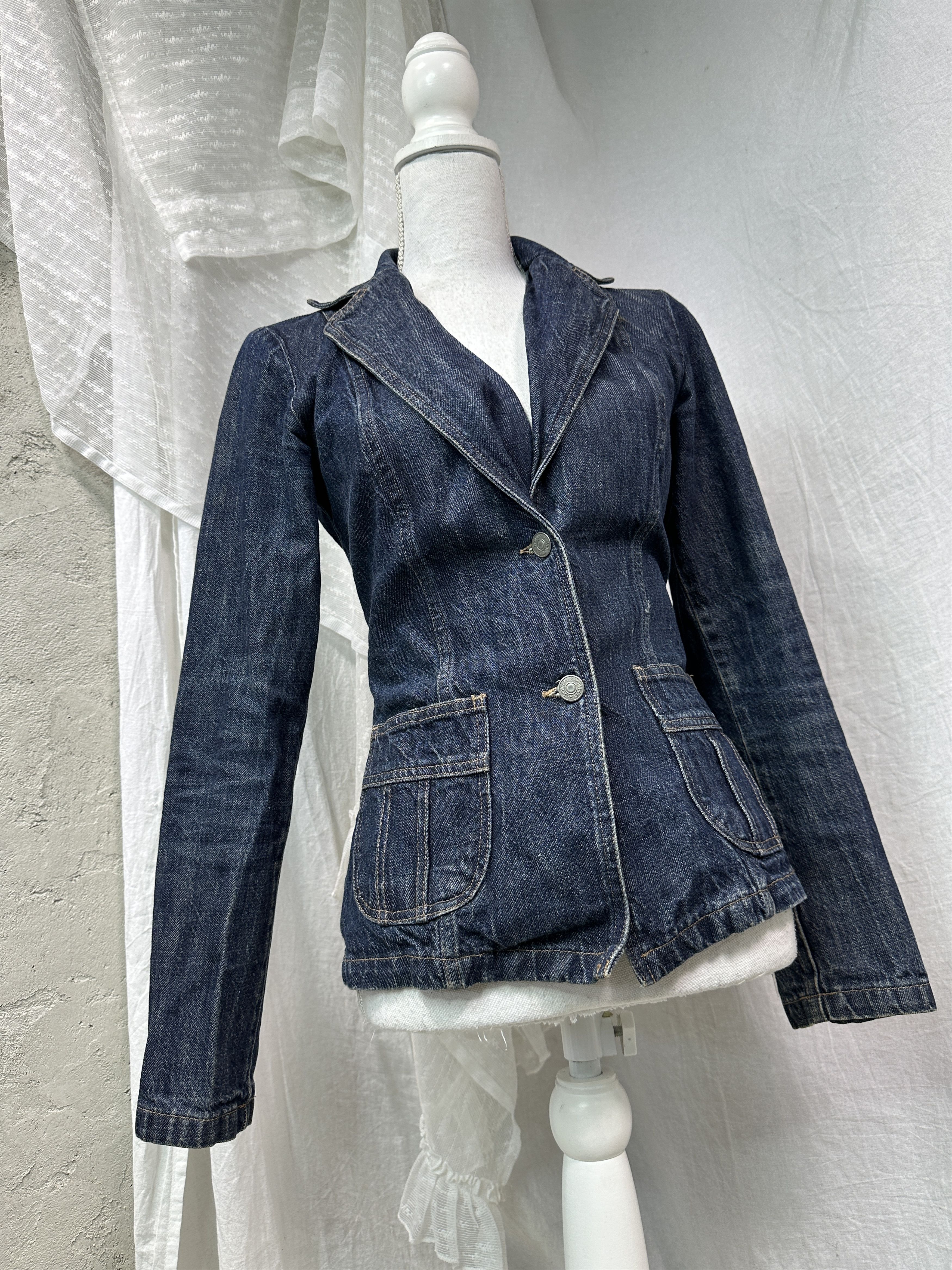 Vintage Vintage Denim Streetwear Fitted Jeans Jacket/Blazer Y2K Size S / US 4 / IT 40 - 1 Thumbnail