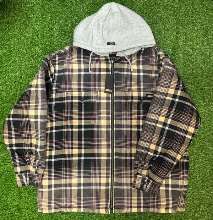 Supreme Supreme Dickies Plaid Hooded Zip Up Shirt Size XL   Grailed