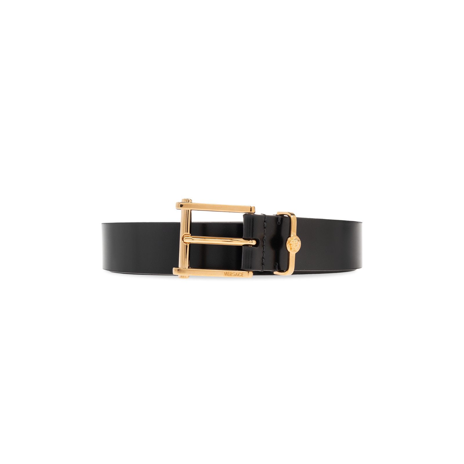 Versace VERSACE Black Leather Belt New & Authentic (Men's size:90;) Size ONE SIZE - 1 Thumbnail