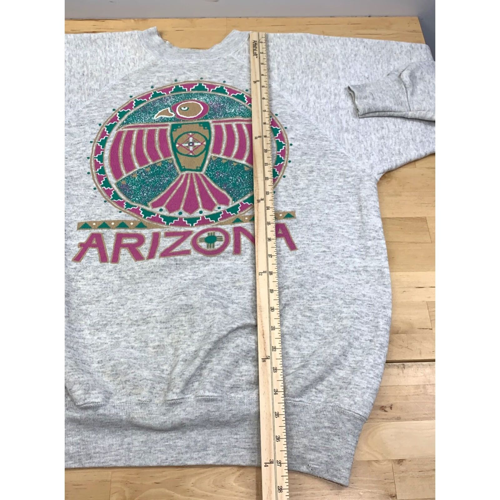 Vintage VINTAGE Arizona Sweatshirt Mens XL Gray Pullover Crew Neck Southwest 10558 Size US XL / EU 56 / 4 - 6 Thumbnail