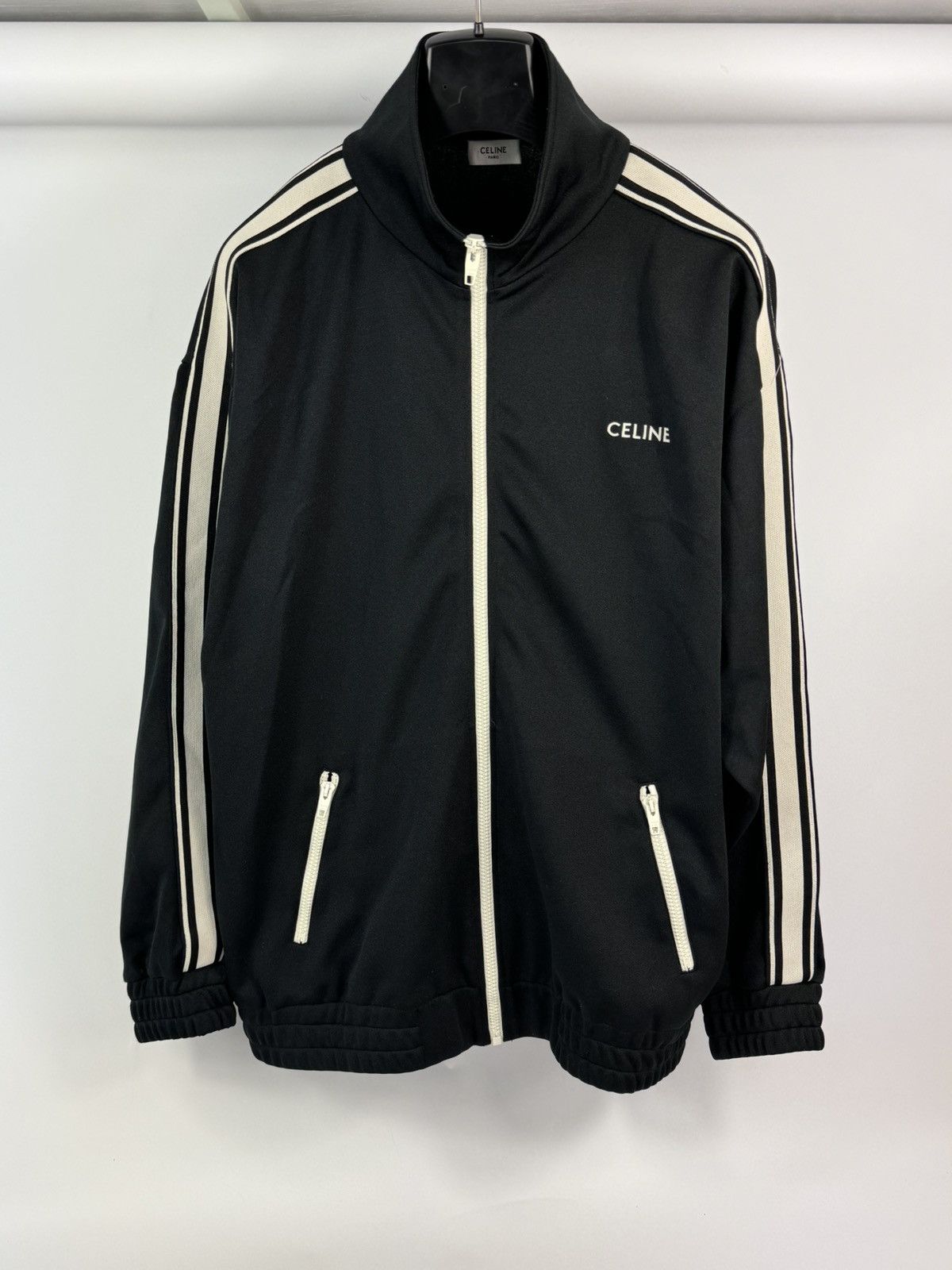 CELINE LOGO ZIP UP SWEATSHIRT