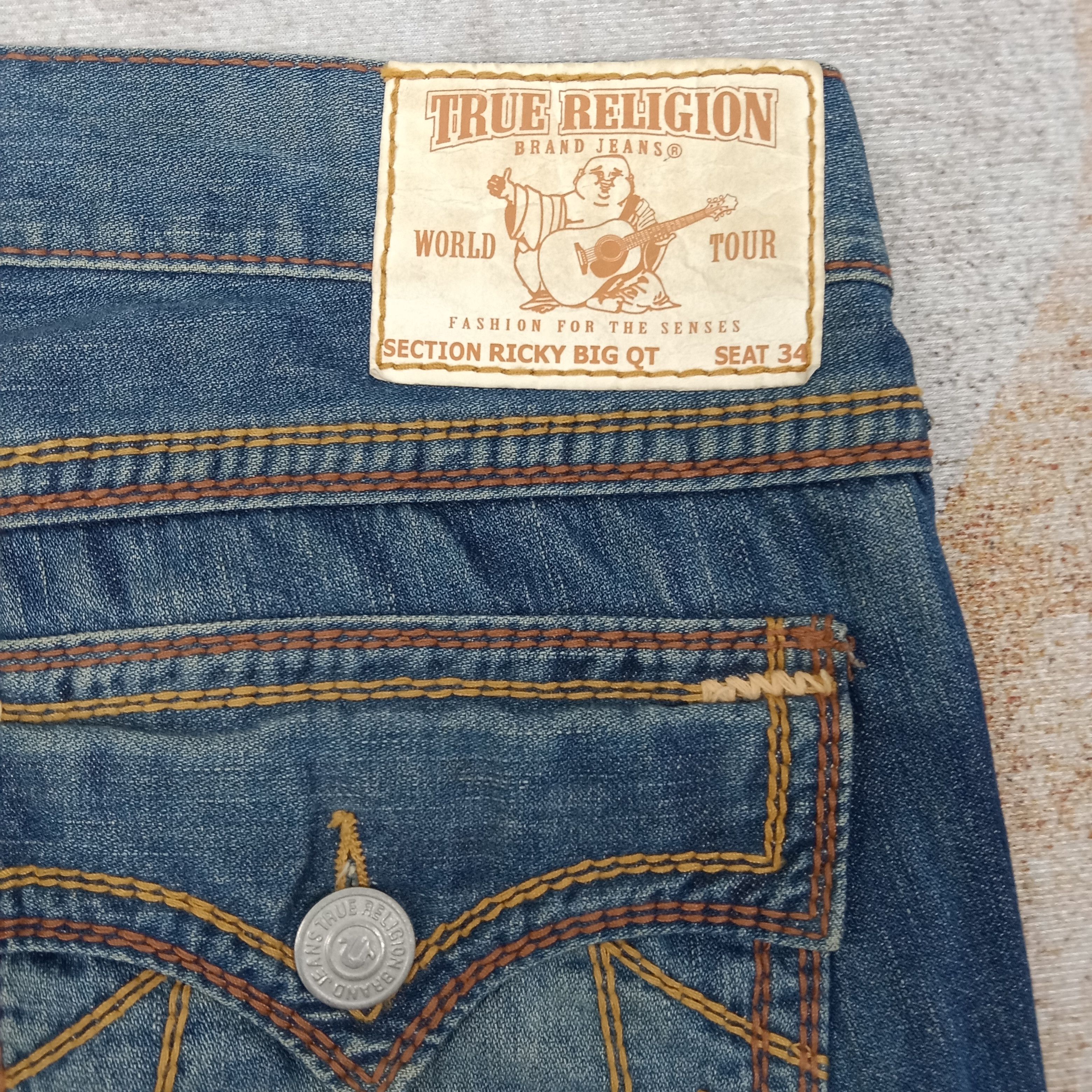 True Religion True Religion American Denim Jeans C258N5 Size US 37 - 3 Thumbnail
