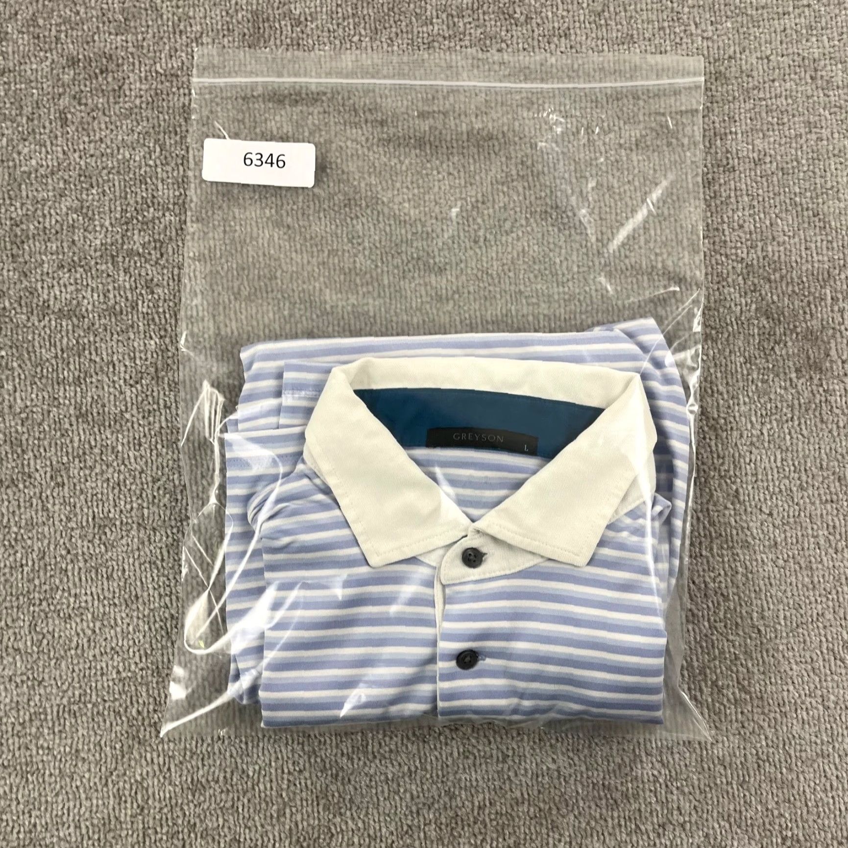 Vintage GREYSON Polo Shirt Mens Large White Purple Striped Golf Performance Kings Creek Shirt Mens Large Greyson Polo Size US L / EU 52-54 / 3 - 8 Thumbnail