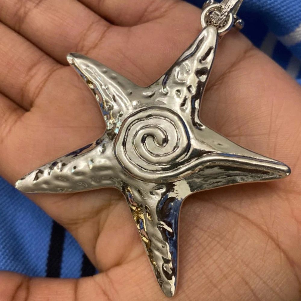 Vintage Bohemian Big Star Pendant Necklace Size ONE SIZE - 6 Thumbnail