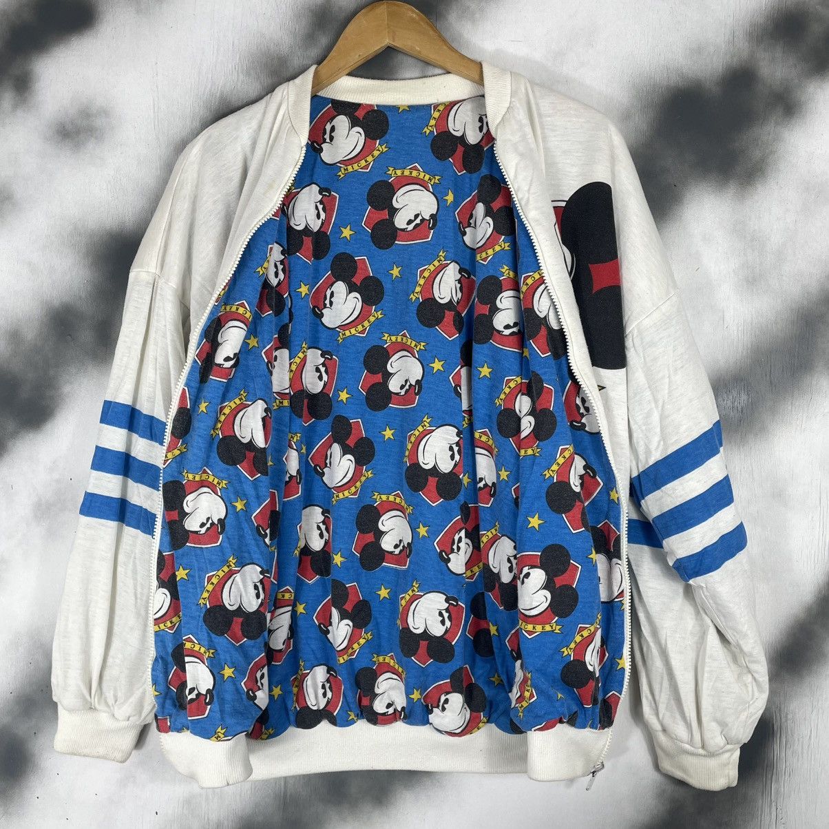 Mickey Mouse × Vintage Vintage Mickey Mouse Reverse able Zipper Sweatshirt Size US L / EU 52-54 / 3 - 8 Thumbnail