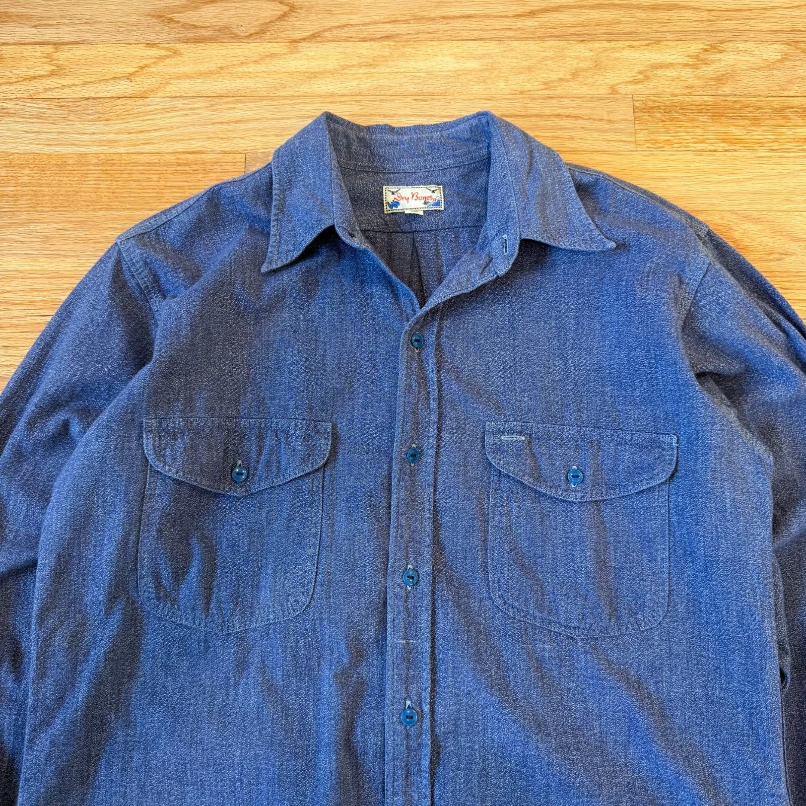 Dry Bones Dry Bones Japan Indigo Selvedge Work Shirt Medium Size US M / EU 48-50 / 2 - 9 Thumbnail