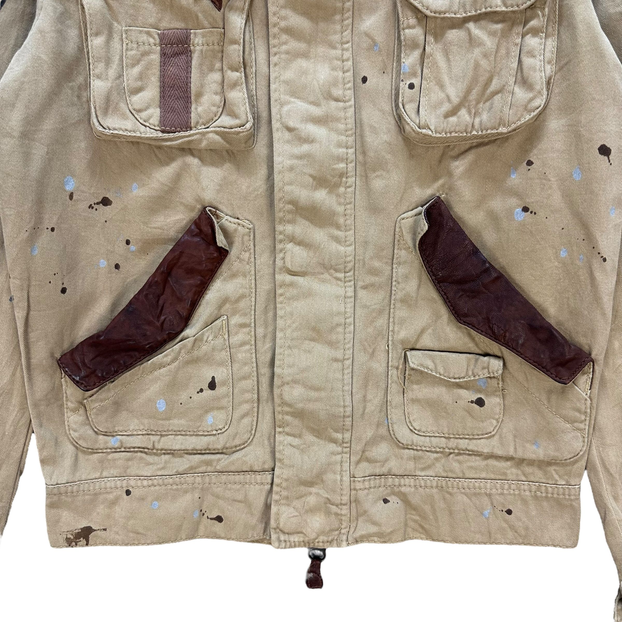 Vintage BONDS AND PEACE Paint Splatters Combat Jacket #A70-1710 Size US M / EU 48-50 / 2 - 3 Thumbnail