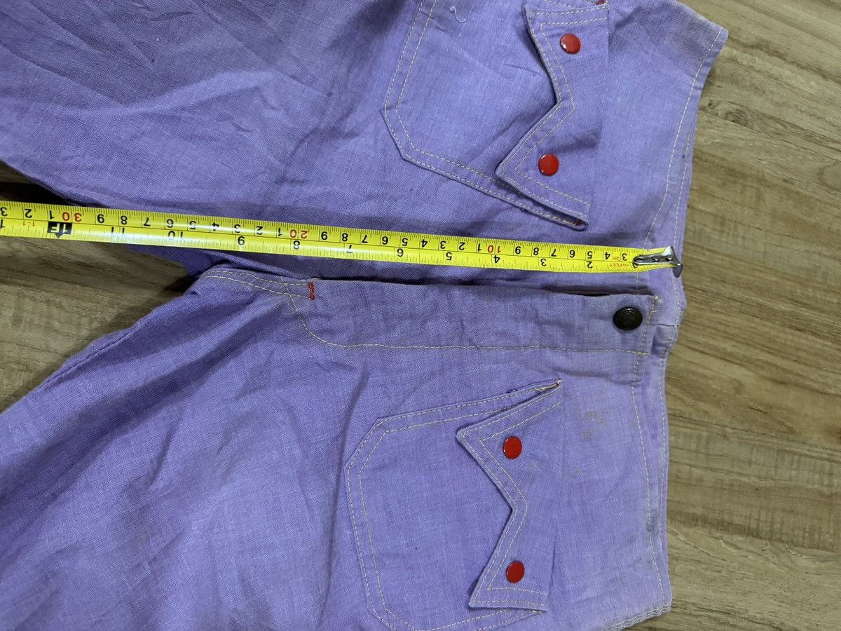 Vintage VINTAGE 60/70’s CORN POPPER CHAMBRAY PANTS Size 30" / US 8 / IT 44 - 2 Thumbnail