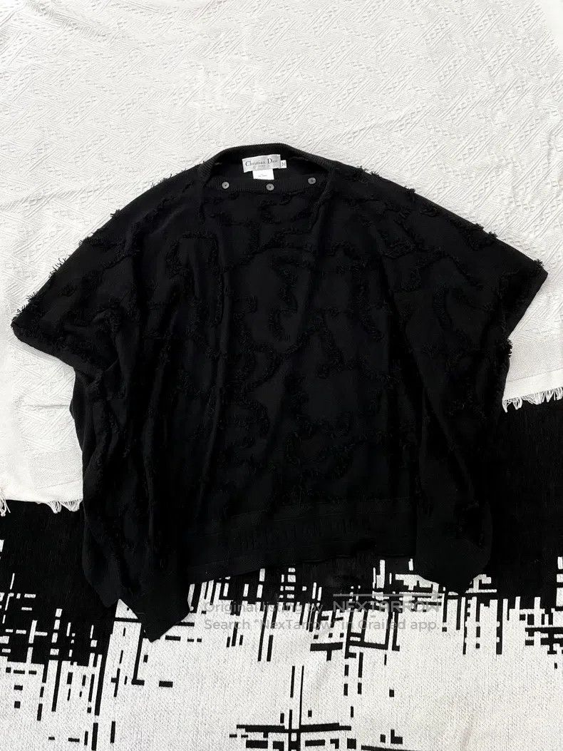 Dior Dior Black tassel cloak coat Size XS / US 0-2 / IT 36-38 - 1 Thumbnail