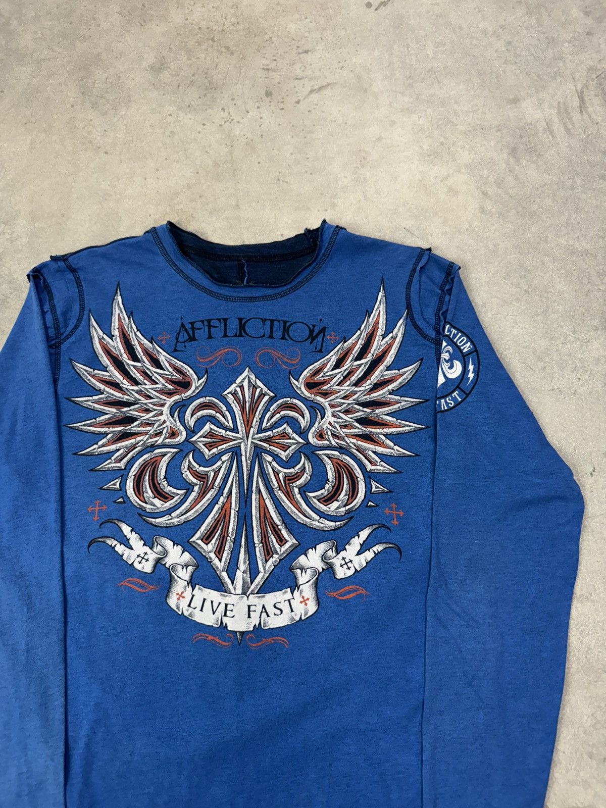 Affliction Vintage Y2K Affliction Reversible Long Sleeve T Shirt Size US L / EU 52-54 / 3 - 3 Thumbnail