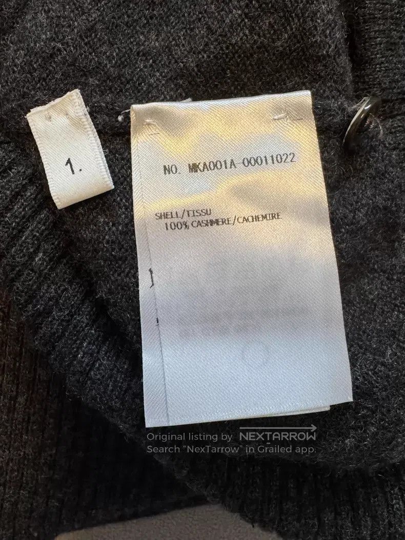 Thom Browne Thom Browne Dark gray cashmere round-neck knit sweater Size US S / EU 44-46 / 1 - 6 Thumbnail