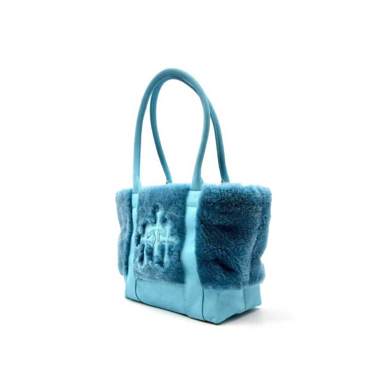 Chrome Hearts Chrome Hearts Blue Triple Cross Patch Fur Tote Bag Size ONE SIZE - 3 Thumbnail